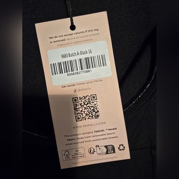 DEVI Modal Bow-Detail Sweetheart-Neck A-line mini dress, black, US 12 UK 16, NWT - Picture 5 of 12